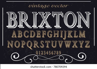 vintage font handcrafted vector named brixton