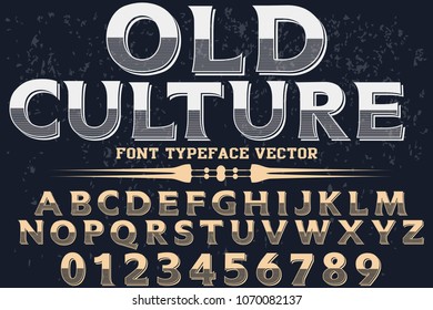 Vintage Font handcrafted vector script alphabet,design handwritten named old culture