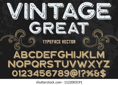 Vintage Font Handcrafted Vector Script Alphabetdesign Stock Vector ...