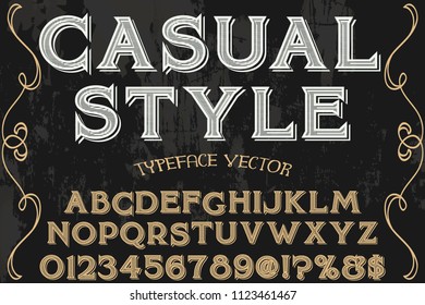 Vintage Font handcrafted vector script alphabet,design handwritten named casual style