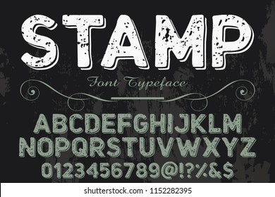 Vintage Font handcrafted vector script alphabet,design handwritten named stamp