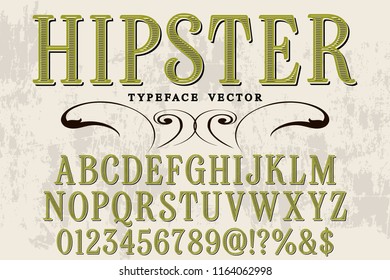 Vintage Font handcrafted vector script alphabet,design handwritten named hipster