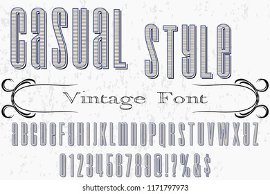 Vintage Font handcrafted vector script alphabet,design handwritten named casual style