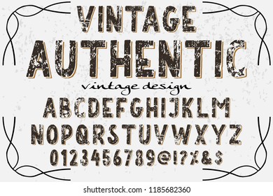 Vintage Font handcrafted vector script alphabet,design handwritten named authentic