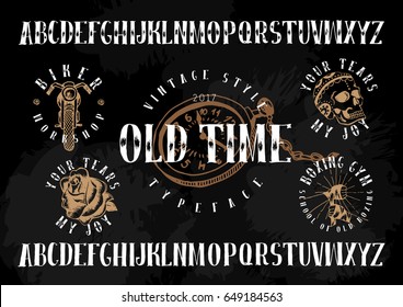 Vintage font named "Old time"