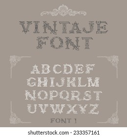 vintage font set 1