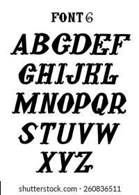 vintage font set, vector