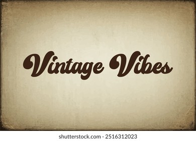 Vintage Font Style Effect Design for Social Media Template.