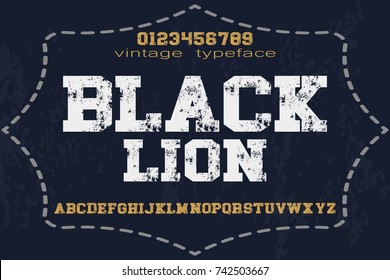 vintage font typeface alphabet old style vector named black lion