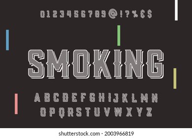 vintage  font,  typeface design, gray and red style vector background