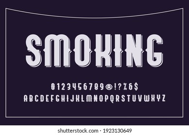 vintage font, typeface design, violet and white style background