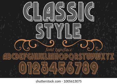 vintage font typeface handcrafted vector named classic style