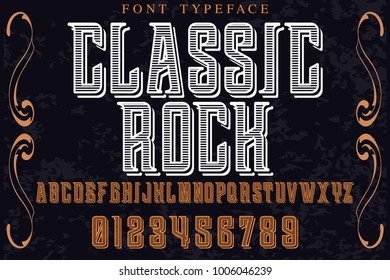 vintage font typeface handcrafted vector named classic rock