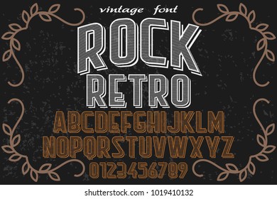 vintage font typeface handcrafted vector rock retro and label design