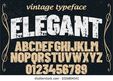 vintage font typeface handcrafted vector named-elegant