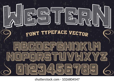 vintage font typeface handcrafted vector named-western