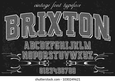 vintage font typeface handcrafted vector named-brixton