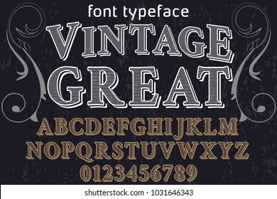 vintage font typeface handcrafted vector named-vintage great
