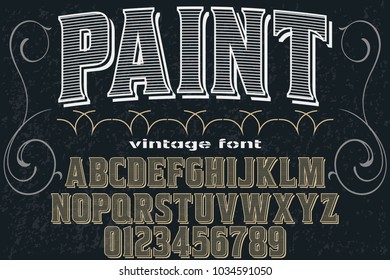 vintage font typeface handcrafted vector named-paint