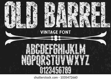 vintage font typeface handcrafted vector named-old barrel