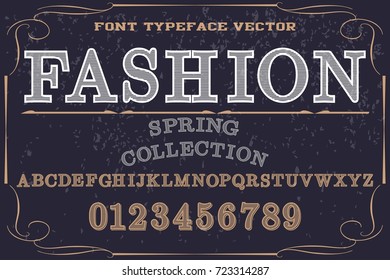vintage font typeface  handcrafted vector named fashion