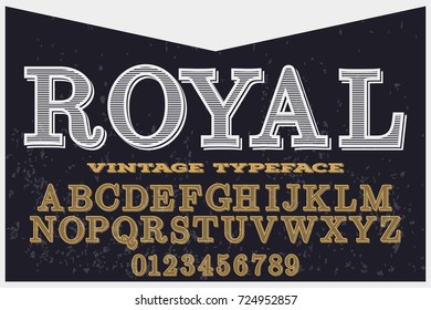 vintage font typeface  handcrafted vector named royal