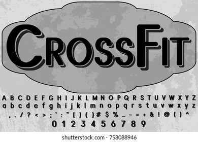 vintage font typeface handcrafted vector named crossfit