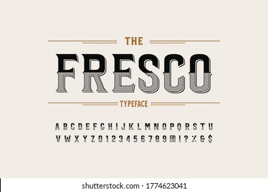 vintage font, typeface vector design, classic lettering, gray and white  style background