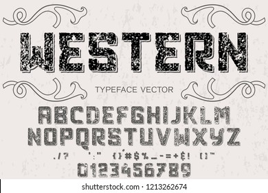 vintage font typeface vector named vintage western