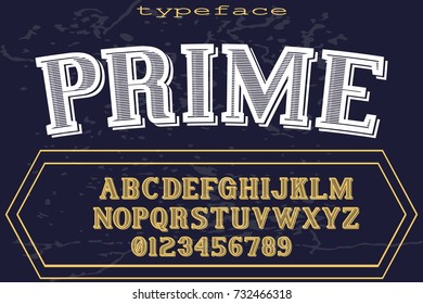 vintage font typeface vector named prime