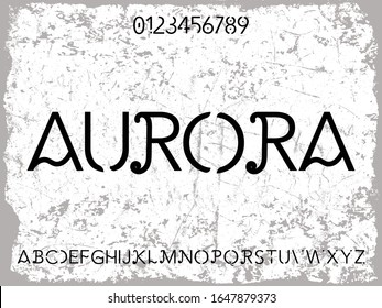 vintage font typeface vector Typogaphy  creative font and numbers design concept. vector illustraion modern alphabet and number fonts Elegant sans serif font in uppercase
