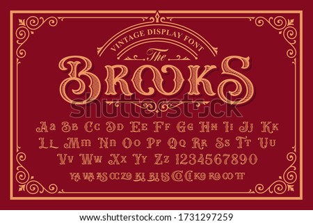 A Vintage Font with upper and lower case, numbers, and special signs as well. It is perfect for logo and packaging design, short phrases, or headlines.