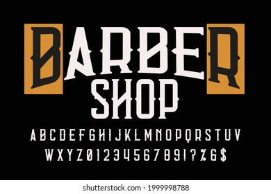 fuente vintage, fondo vectorial, diseño tipo de estilo negro y naranja