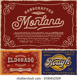 Vintage fonts bundle, this set with fonts is perfect for short phrases or headlines and can be used for many creative products such as alcohol labels, emblems, posters, and many others