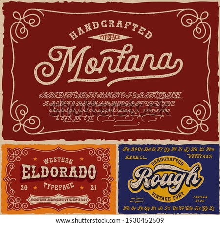 Vintage fonts bundle, this set with fonts is perfect for short phrases or headlines and can be used for many creative products such as alcohol labels, emblems, posters, and many others