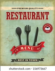 Vintage Food menu poster design