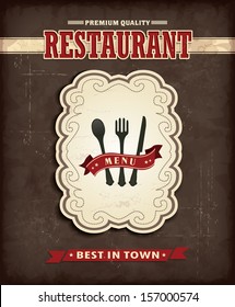 Vintage Food menu poster design