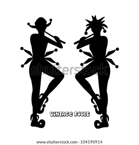 Vintage fool silhouettes