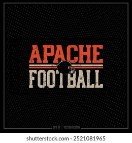 Vintage Football, American Football, Ball, Sports, Team, Game, Football Helmet, Apache, Apache Football, Sports Emblem, Sport