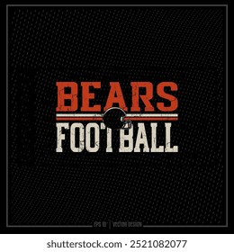 Vintage Football, American Football, Ball, Sports, Team, Game, Football Helmet, Bear, Bear Football, Sports Emblem, Sport