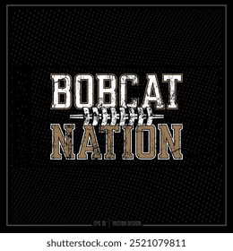 Vintage Football, American Football, Team, Game, Sport, Sports Ball, Laces, Bobcat, Bobcat Football, Distressed Sport, Team Emblem
