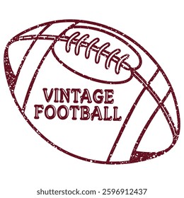 Vintage Football American Football Typography T-shirt Design Vector, Football Lover Quotes, Us Football Sports Illustration