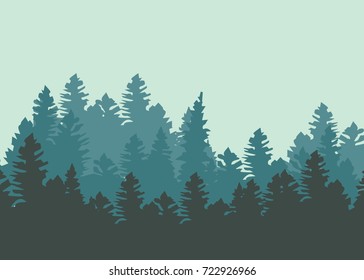 Vintage forest design template. Vector illustration background