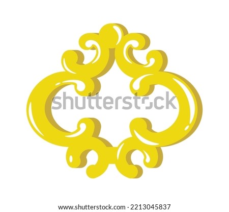 Vintage forging shape. Vector illustration