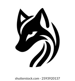 vintage fox logo, icon vector illustration