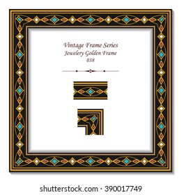 Vintage frame 038 Jewelery Golden Frame
