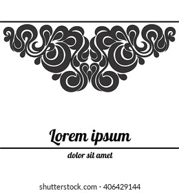 vintage frame with abstract ornaments in black and grey colors .vector illustration