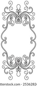 Vintage frame, abstract pattern, antique frame, classic, black lines