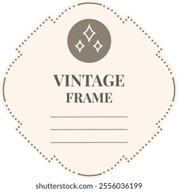 Vintage frame adorned with stars and featuring ample copy space, waiting for personalized text, ideal for invitations, cards, or any creative design project