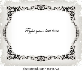 Vintage frame background, retro style
